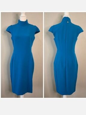 NEW Versace Collection Crepe Sheath Dress Medusa Coin Lined Italian Designer 44
